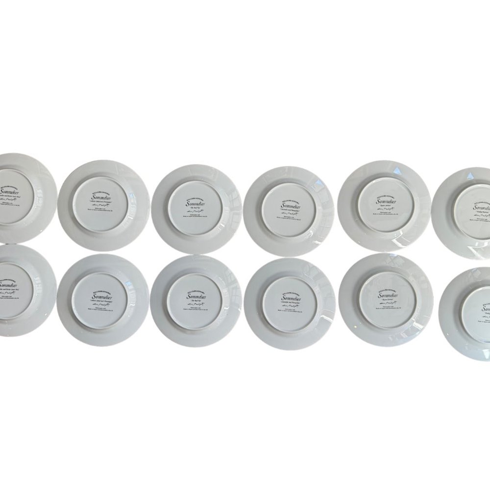 Vintage Williams-Sonoma ‘Sommelier’ Set of 6 - 8” plates Designed by Guy Buffet - Picture 2 of 9
